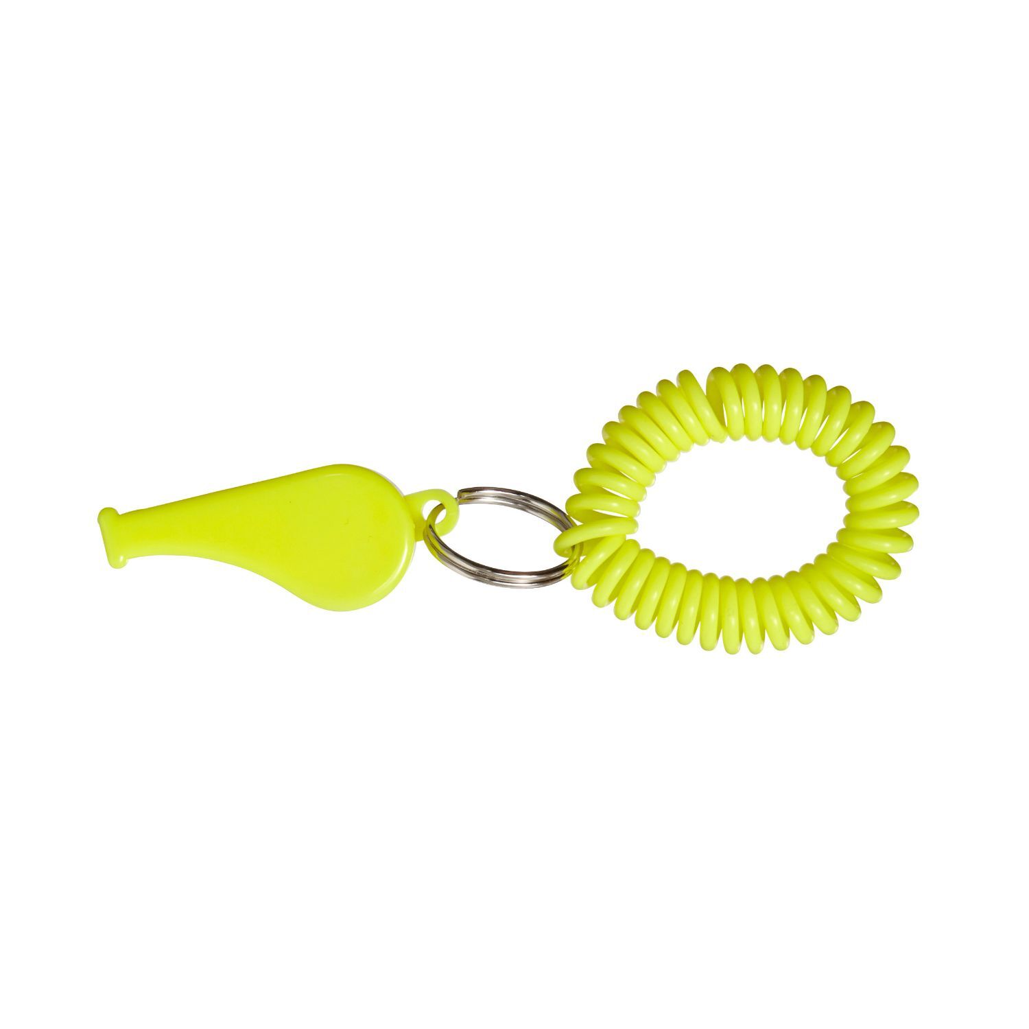 Whistle with Spiral Wrist Cord Yellow