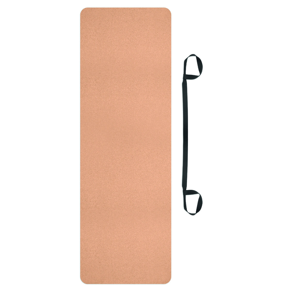 Yoga exercise mat made of cork material
