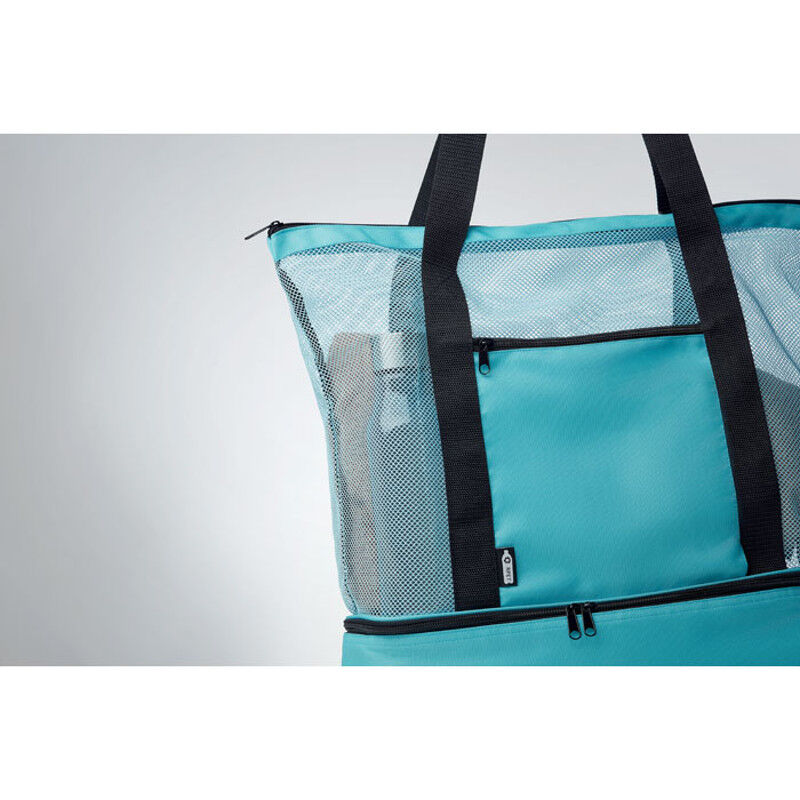 Recycled beach bag with cooler