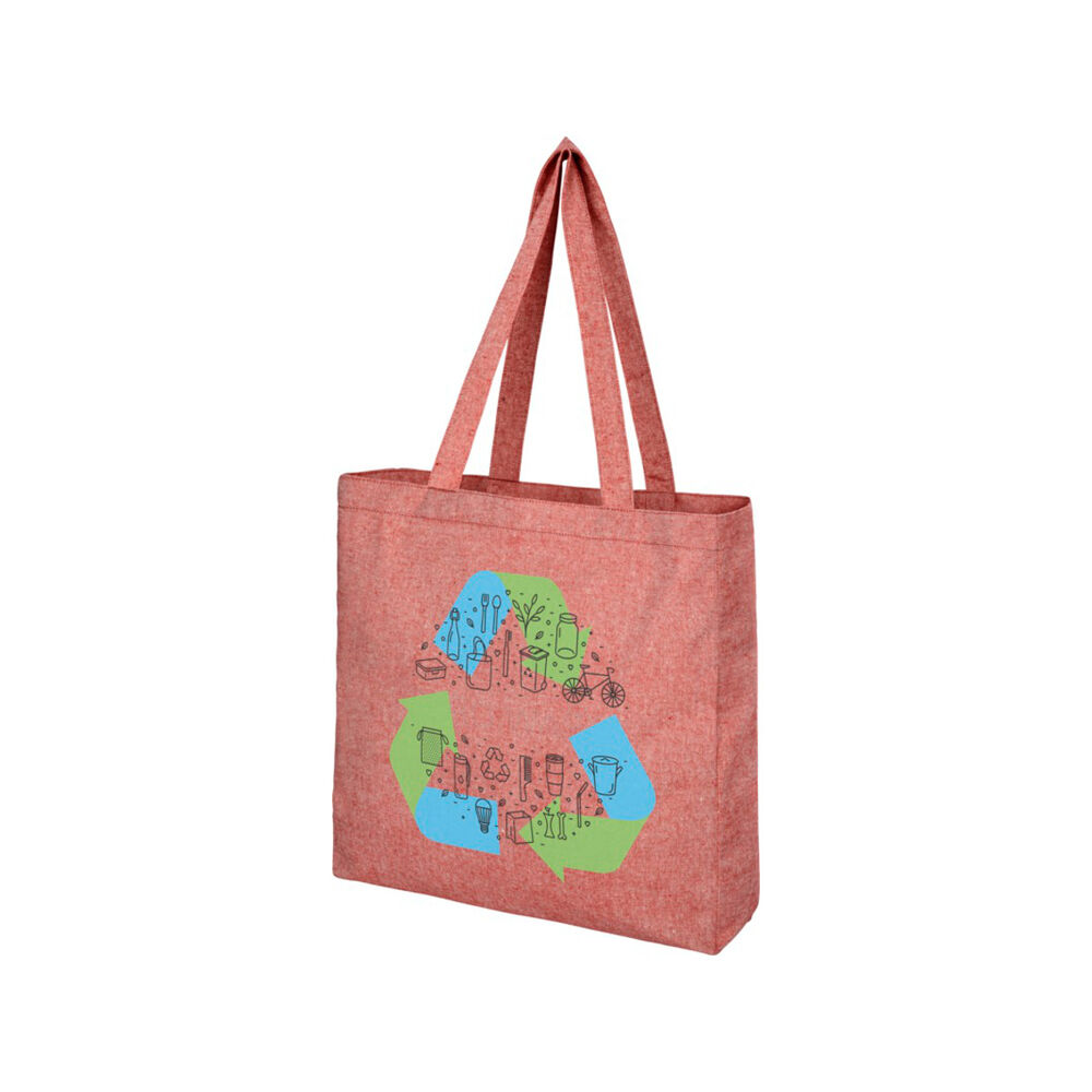 Recycled cotton and polyester shopping bag