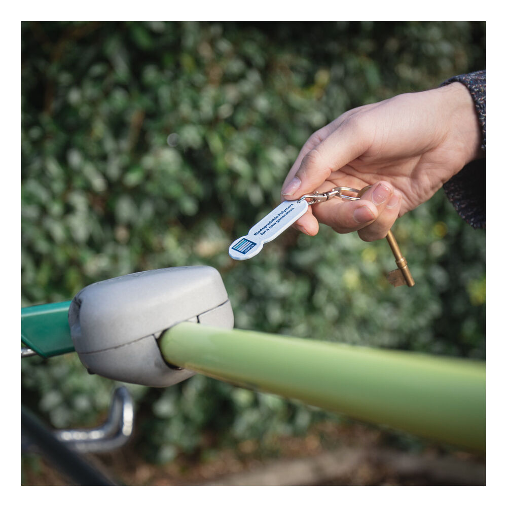 Recycled Plastic rHIPS Trolley Stick Keyring