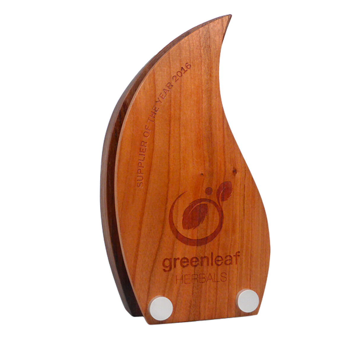 Wooden Achievement Awards with Contrasting Face