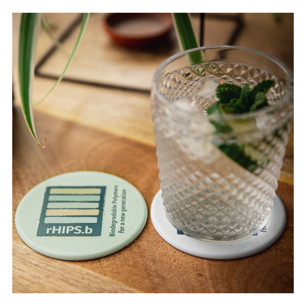 Recycled Plastic rHIPS Coaster