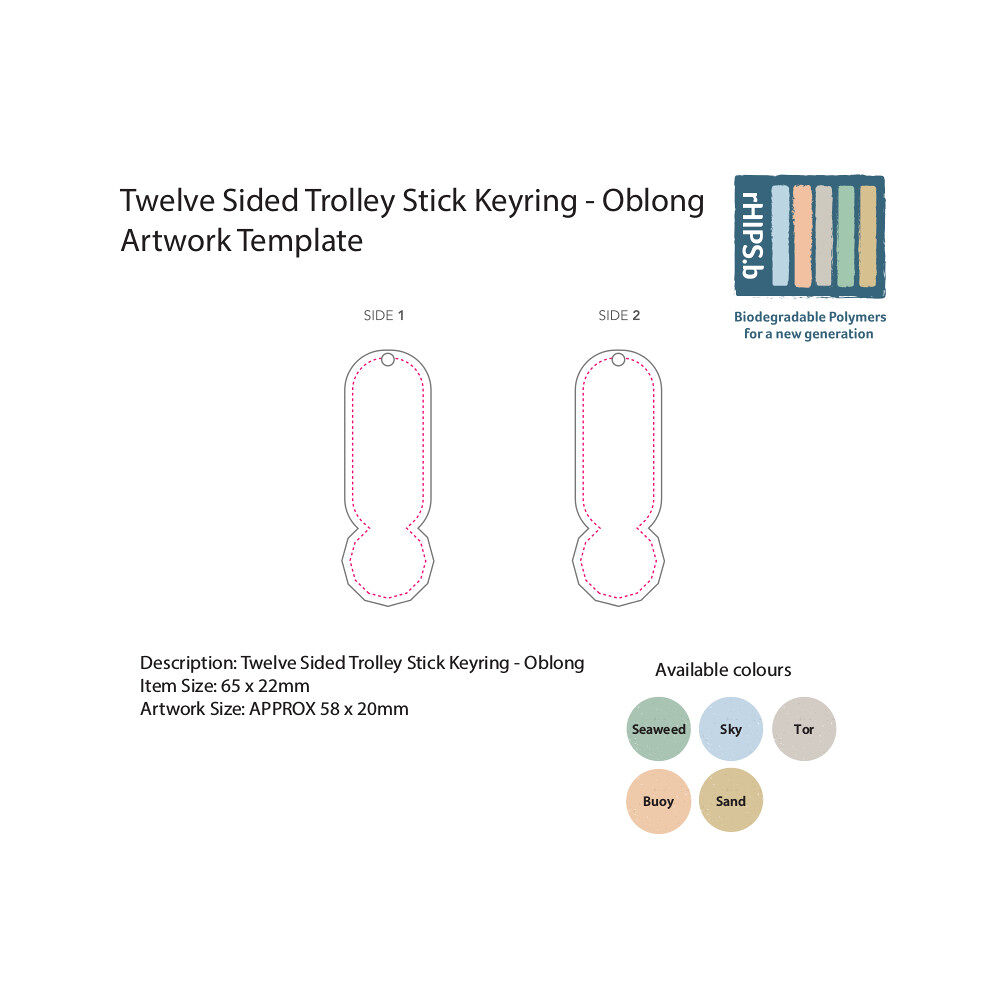 Recycled Plastic rHIPS Trolley Stick Keyring