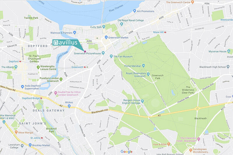 Navillus are located in the centre of Greenwich